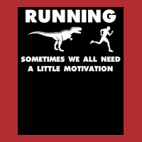 Funny Running Runner Motivation Dinosaur Raptor Gag Gift Poster Boy Ladies Fitted T-shirt | Artistshot