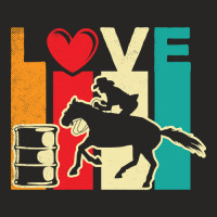 Barrel Racing Love Art Retro Style Theme Ladies Fitted T-shirt | Artistshot