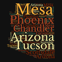 Arizona Map And Cities Holiday Stocking | Artistshot