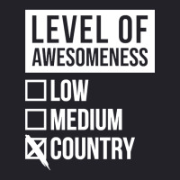 Funny Level Of Awesomeness Low Medium Gift Country Saying Quote For A Unisex Sherpa-lined Denim Jacket | Artistshot