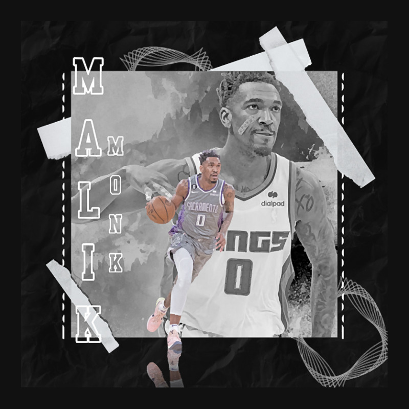 Malik Monk Basketball Paper Poster Kings 3 Metal Print Horizontal | Artistshot