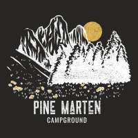 Pine Marten Campground Shirt Ladies Fitted T-shirt | Artistshot