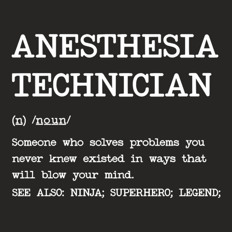 Anesthesia Technician - Definition Design Ladies Fitted T-shirt | Artistshot