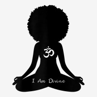 Womens I Am Divine Black Girl Wellness Om Meditation Yoga T Shirt Classic T-shirt | Artistshot