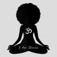 Womens I Am Divine Black Girl Wellness Om Meditation Yoga T Shirt Men's Polo Shirt | Artistshot