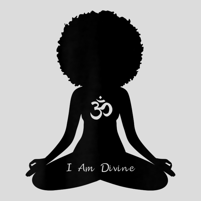 Womens I Am Divine Black Girl Wellness Om Meditation Yoga T Shirt Men's Polo Shirt by sheritl9tl | Artistshot