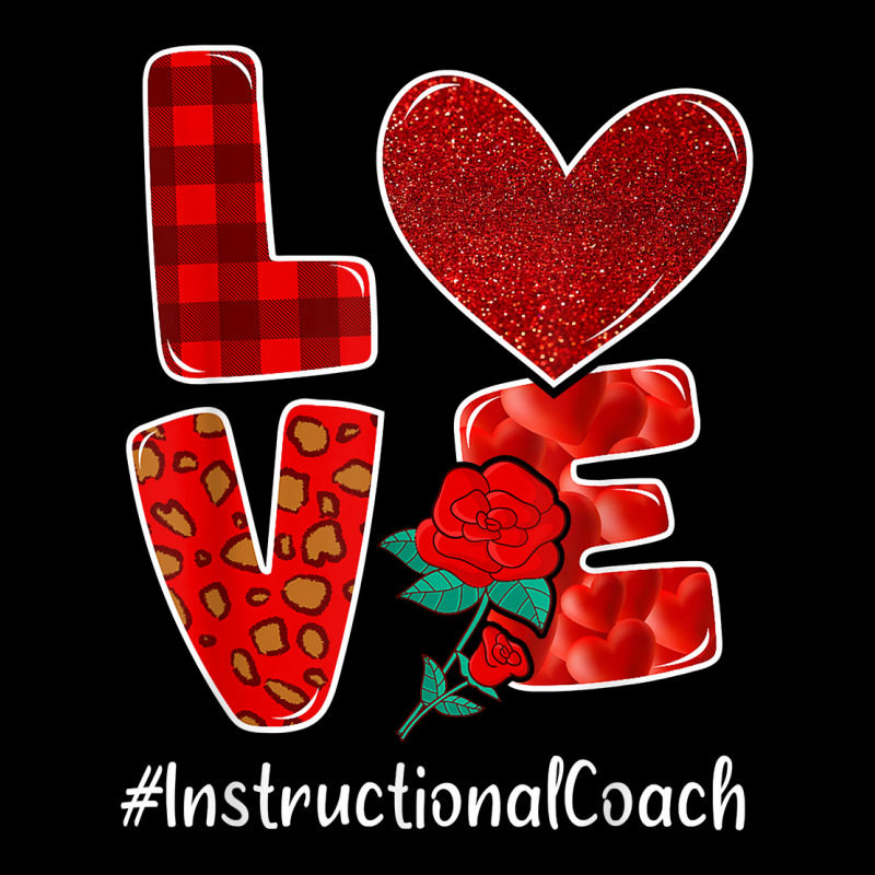 Instructional Coach Valentine Day Love Heart Flower T Shirt Youth Zipper Hoodie by javauxswar | Artistshot