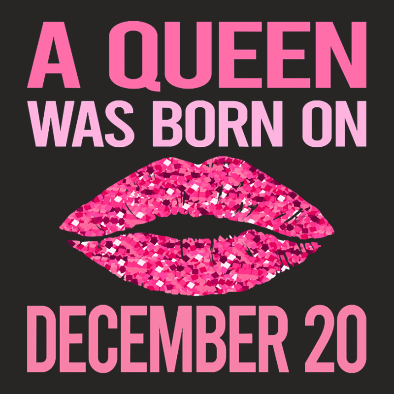 Pink Lips - Birthday December 20 20th Ladies Fitted T-Shirt by cubicgetting01 | Artistshot