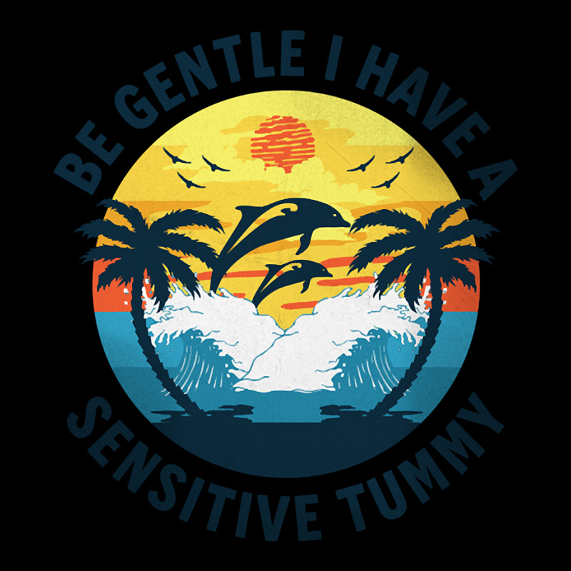 Be Gentle I Have A Sensitive Tummy, Funny Dolphins Zipper Hoodie | Artistshot