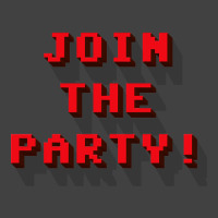 Png Join The Party 8-bit Message High Vintage T-shirt | Artistshot