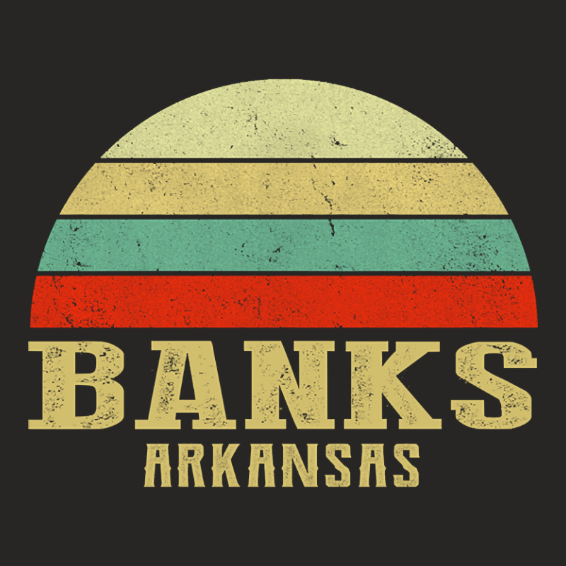 Banks Arkansas Vintage Retro Sunset Ladies Fitted T-Shirt by ternacanuda | Artistshot