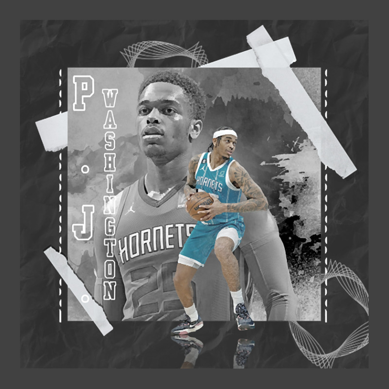 P.j. Washington Basketball Paper Poster Hornets 3 Vintage T-shirt | Artistshot