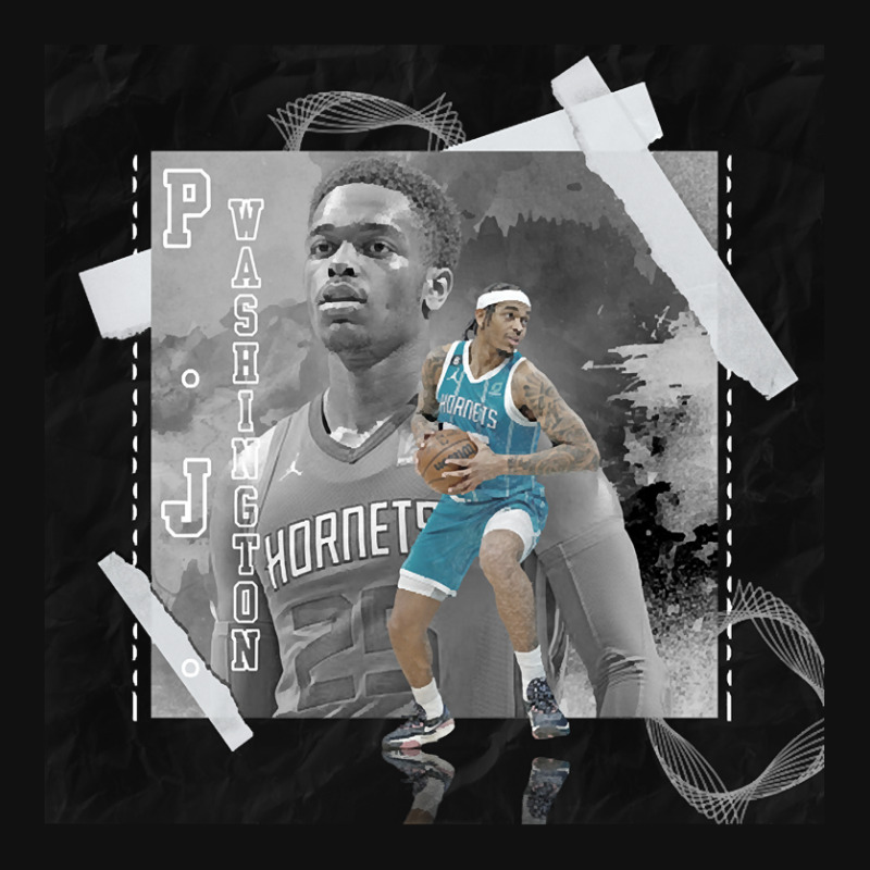 P.j. Washington Basketball Paper Poster Hornets 3 Motorcycle License Plate | Artistshot