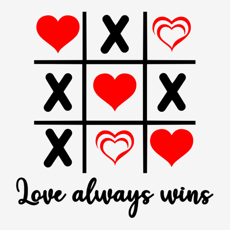 Love Always, Wins Tris Tic Tac Toe Valentines Day Sweatshirt Youth 3/4 Sleeve | Artistshot