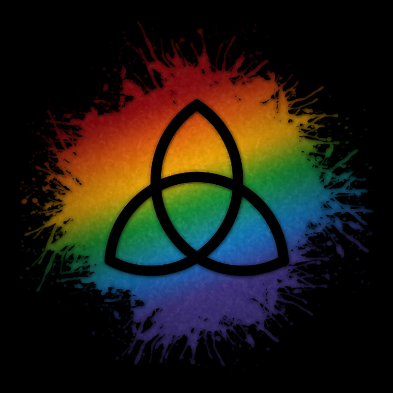 Paint Splatter Lgbtq Pride Rainbow Triquetra Symbol Toddler Sweatshirt | Artistshot