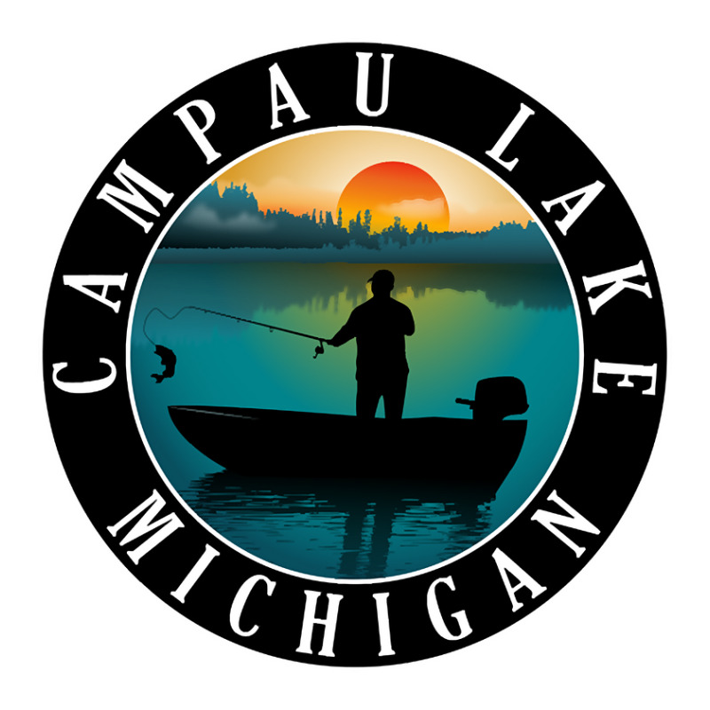 Campau Lake Fishing Michigan Sunset Sticker | Artistshot