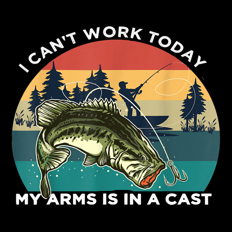 Fishing Fish I Cant Work Today My Arms Is In A Cast 6 Fisher Hook V-neck Tee | Artistshot