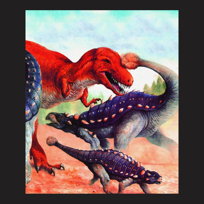 Ankylosaurus Vs Albertosaurus Poster Summer T-shirt | Artistshot