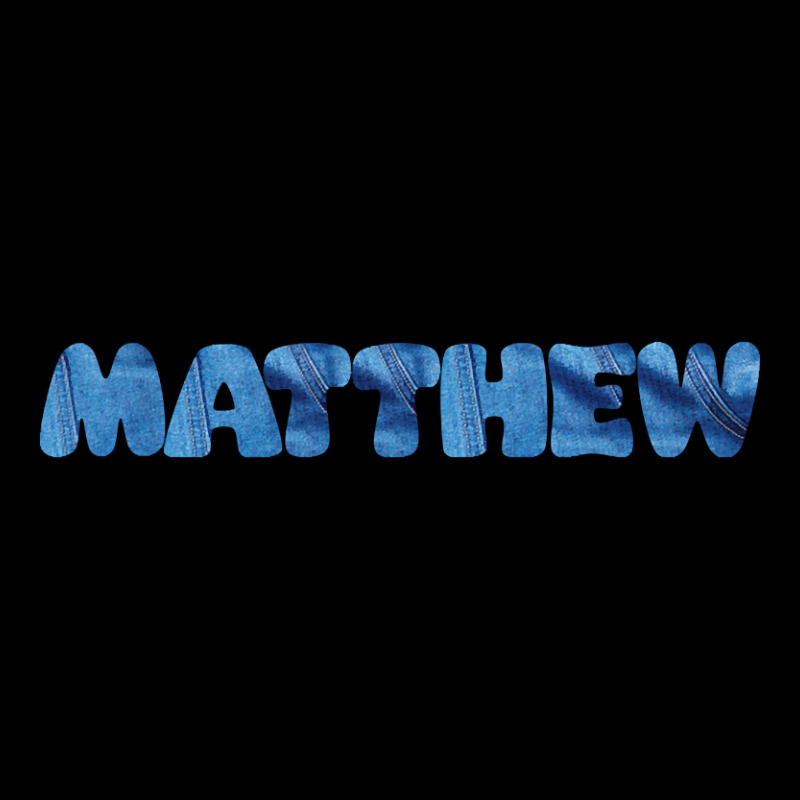 Matthew Name Style Designed In Light Blue Jean Fabric- Denim Texture- Women's V-Neck T-Shirt by gaugebayou45 | Artistshot