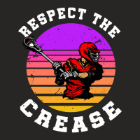 Lacrosse Funny Lacrosse Player Respect The Crease Ladies Fitted T-shirt | Artistshot