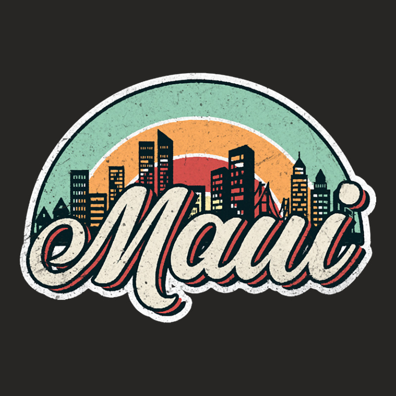 Maui City Retro Ladies Fitted T-Shirt by gaugebayou45 | Artistshot