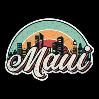 Maui City Retro Cropped Hoodie | Artistshot