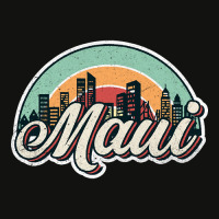 Maui City Retro Scorecard Crop Tee | Artistshot