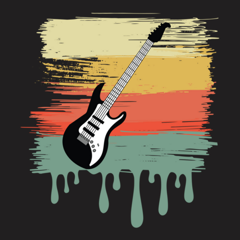 Electric Guitar Vintage Dripping T-shirt | Artistshot