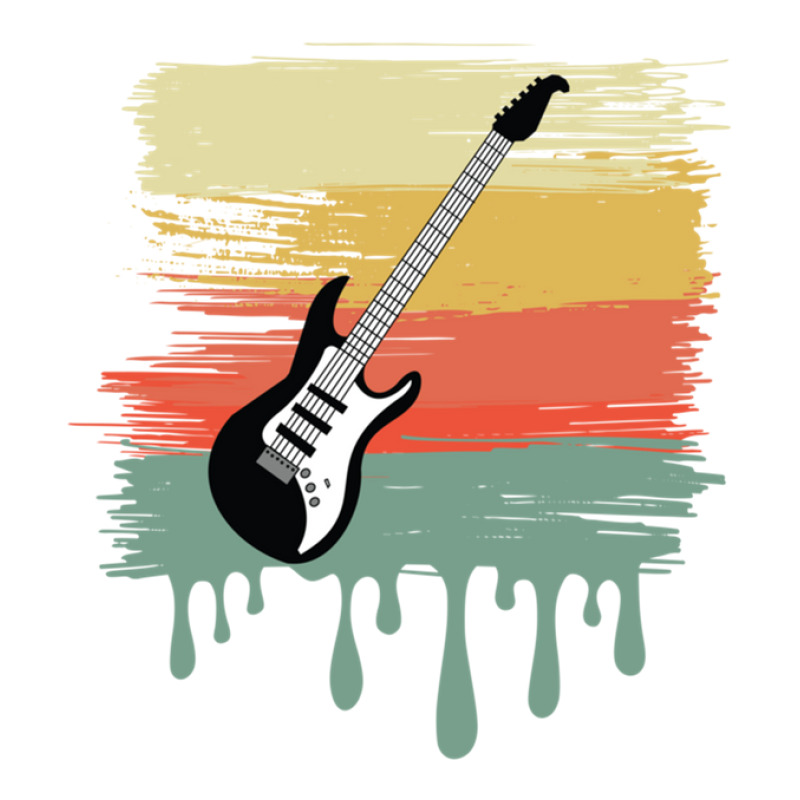 Electric Guitar Vintage Dripping Sticker | Artistshot