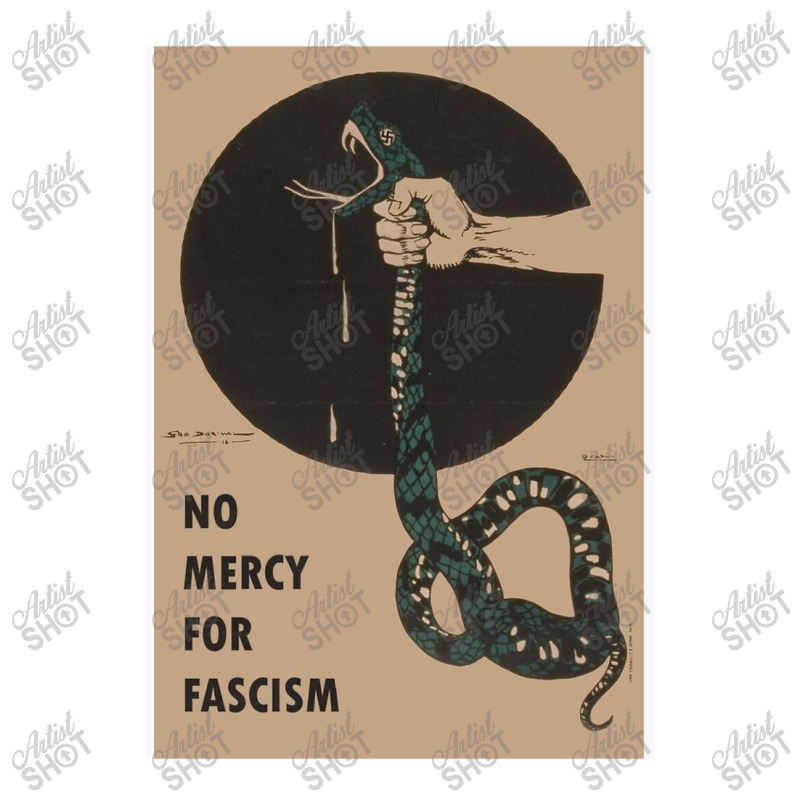 No Mercy For Fascism!   Vintage Wwii Poster Design Poster Men's T-shirt Pajama Set by monicash | Artistshot