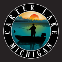 Carter Lake Fishing Michigan Sunset Vintage Cap | Artistshot