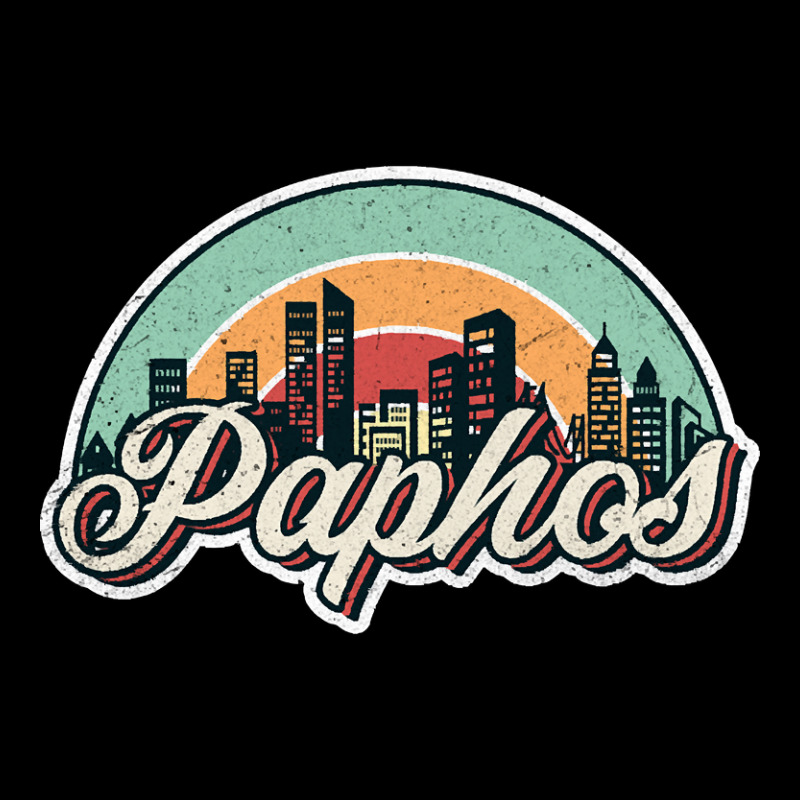 Paphos City Retro Zipper Hoodie | Artistshot