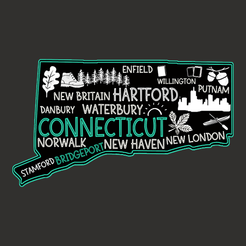 Connecticut Bridgeport Cute Map Waterbury New Haven Enfield Willington Champion Hoodie | Artistshot