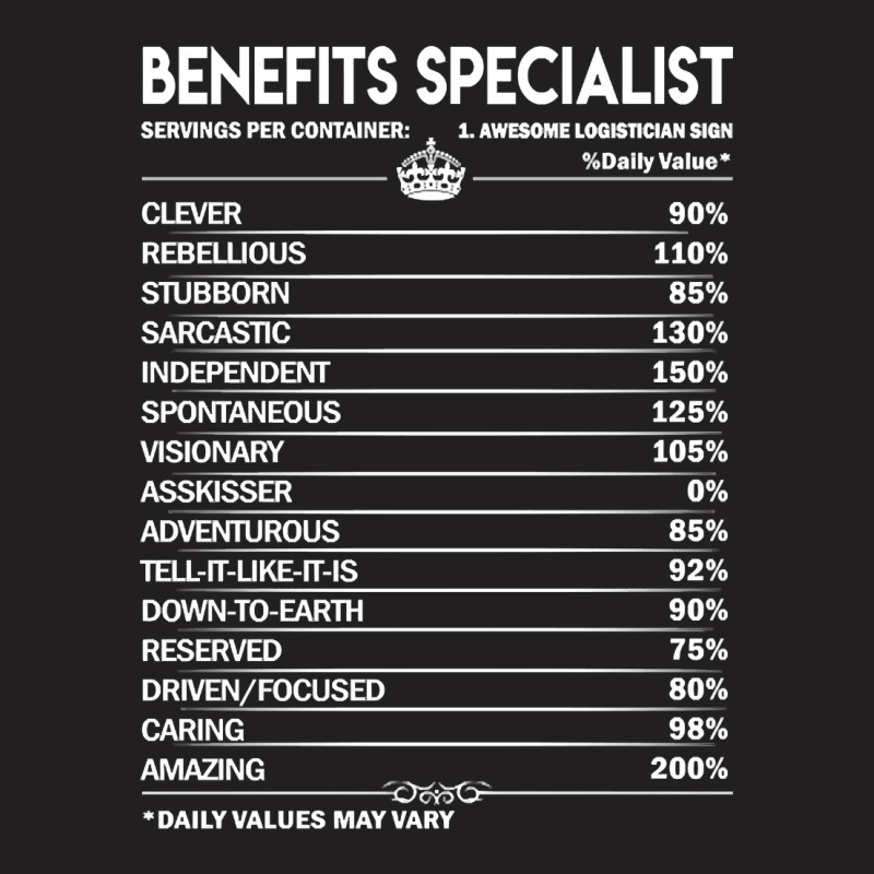 Benefits Specialist T Shirt - Daily Factors 2 Gift Item Tee T-shirt | Artistshot