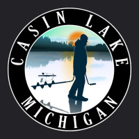 Casin Lake Ice Fishing Michigan Sunset Youth Tee | Artistshot