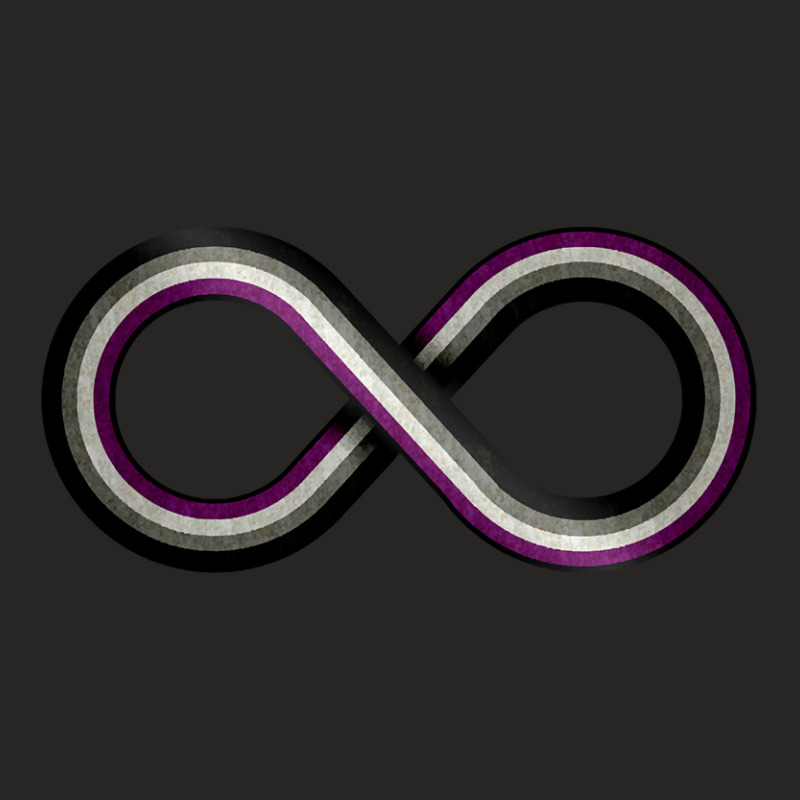 Large Infinity Vector Symbol Striped With Asexual Pride Flag Ladies Fitted T-Shirt by geishascessation326 | Artistshot