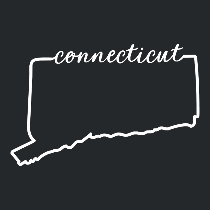 Connecticut Cursive Silhouette Home State Pride Crewneck Sweatshirt by kayakbetween30 | Artistshot