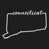 Connecticut Cursive Silhouette Home State Pride Classic T-shirt | Artistshot