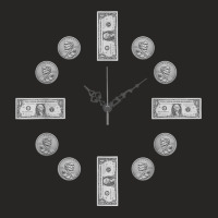 Money Clock T Shirt Time Is Money Cool Graphic Novelty Tee Ladies Fitted T-shirt | Artistshot