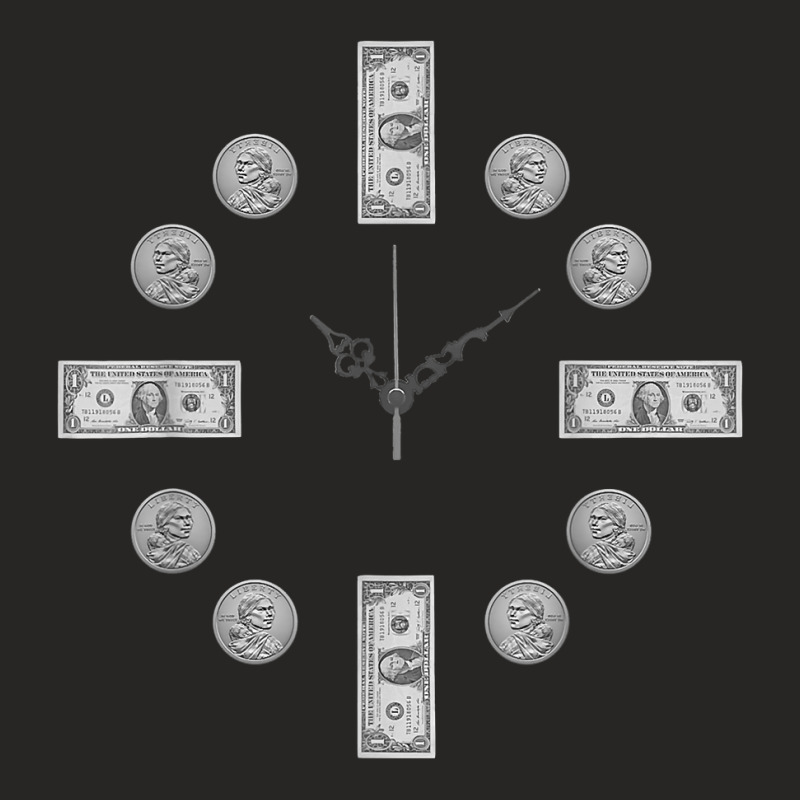 Money Clock T Shirt Time Is Money Cool Graphic Novelty Tee Ladies Fitted T-Shirt by kulowbu | Artistshot