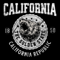 California Golden State Retro California Republic Bear Head T Shirt Cropped Hoodie | Artistshot