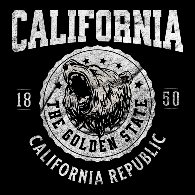 California Golden State Retro California Republic Bear Head T Shirt Cropped Hoodie by hamlerf | Artistshot