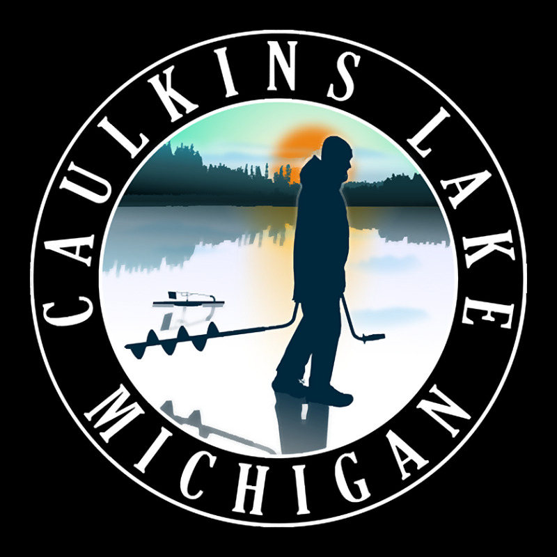 Caulkins Lake Ice Fishing Michigan Sunset Long Sleeve Shirts by fencingderby989 | Artistshot