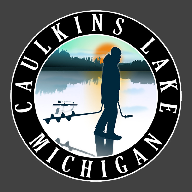 Caulkins Lake Ice Fishing Michigan Sunset Vintage T-Shirt by fencingderby989 | Artistshot