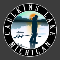 Caulkins Lake Ice Fishing Michigan Sunset Men's Polo Shirt | Artistshot