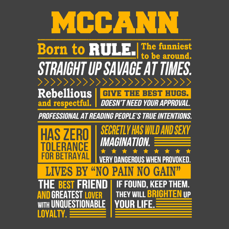 Mccann Name Shirt Mccann Born To Rule Vintage T-shirt | Artistshot