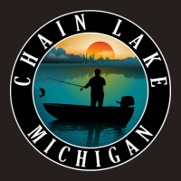 Chain Lake Fishing Michigan Sunset Tank Top | Artistshot