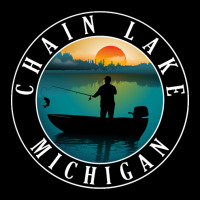 Chain Lake Fishing Michigan Sunset Men's 3/4 Sleeve Pajama Set | Artistshot