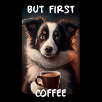 Border Collie - But First Coffee (en) 1 Women's V-neck T-shirt | Artistshot