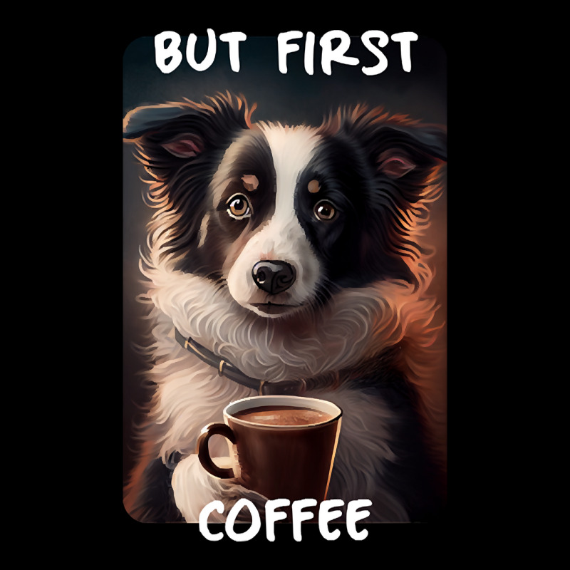 Border Collie - But First Coffee (en) 1 Women's V-Neck T-Shirt by jauntdemant049 | Artistshot